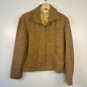 Vintage NY Jeans Tweed Blazer Jacket Women's Sz‎ M (fits M To L) Zip Up